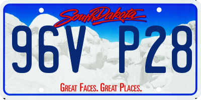 SD license plate 96VP28