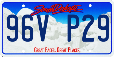 SD license plate 96VP29