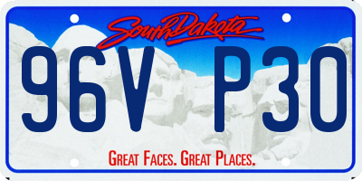 SD license plate 96VP30