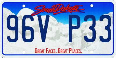 SD license plate 96VP33