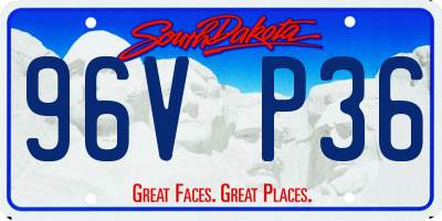 SD license plate 96VP36