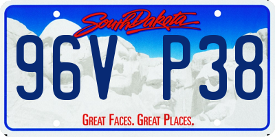 SD license plate 96VP38