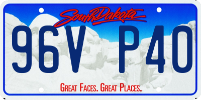 SD license plate 96VP40