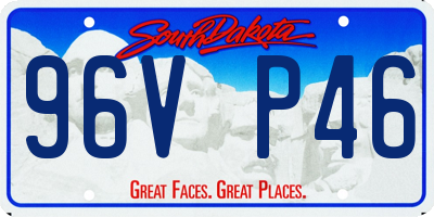 SD license plate 96VP46