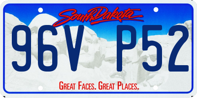 SD license plate 96VP52