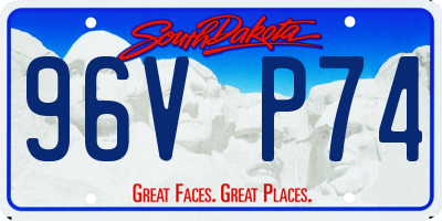 SD license plate 96VP74