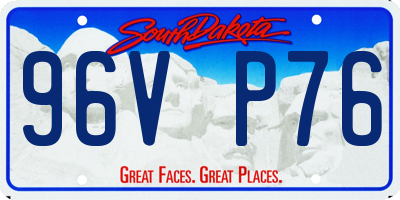 SD license plate 96VP76