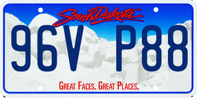 SD license plate 96VP88