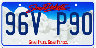 SD license plate 96VP90
