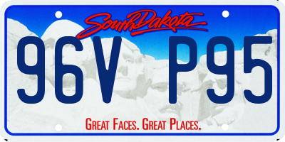 SD license plate 96VP95
