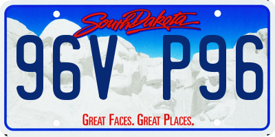 SD license plate 96VP96