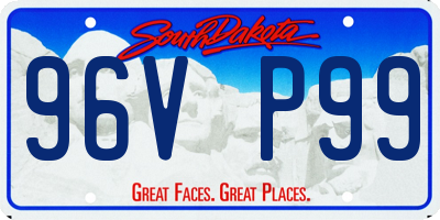 SD license plate 96VP99