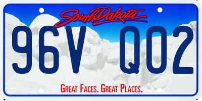 SD license plate 96VQ02