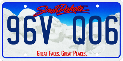SD license plate 96VQ06