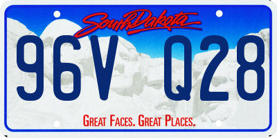 SD license plate 96VQ28