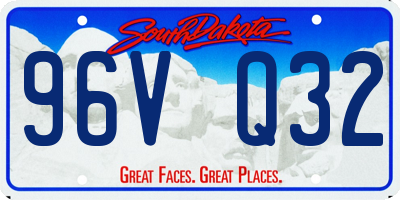 SD license plate 96VQ32