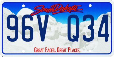 SD license plate 96VQ34