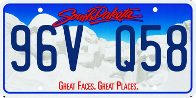 SD license plate 96VQ58