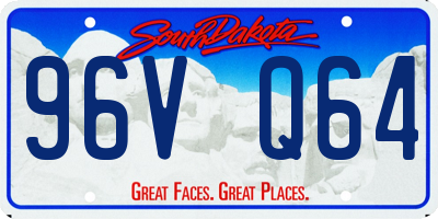 SD license plate 96VQ64