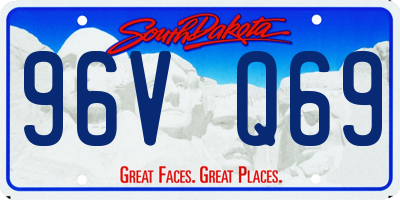 SD license plate 96VQ69