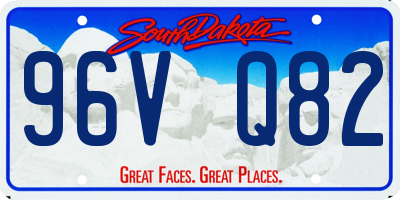 SD license plate 96VQ82