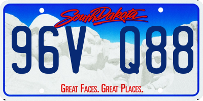 SD license plate 96VQ88