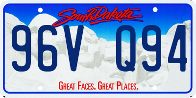 SD license plate 96VQ94