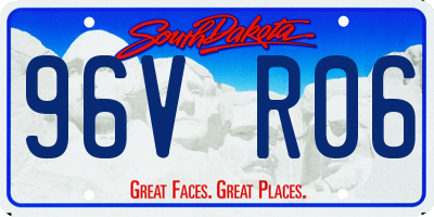 SD license plate 96VR06
