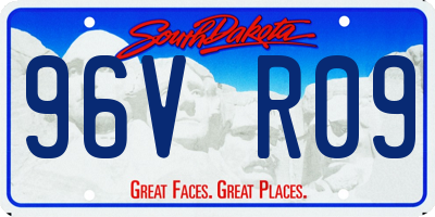 SD license plate 96VR09