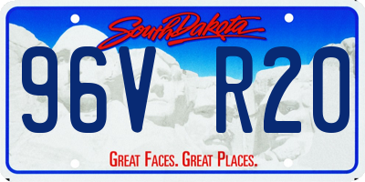 SD license plate 96VR20