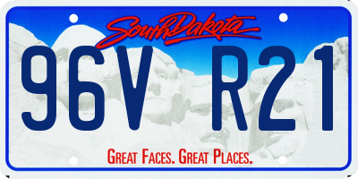 SD license plate 96VR21