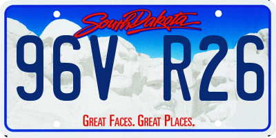 SD license plate 96VR26