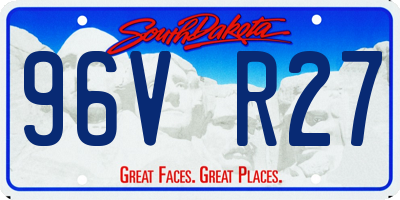 SD license plate 96VR27