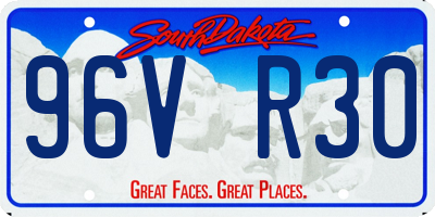 SD license plate 96VR30