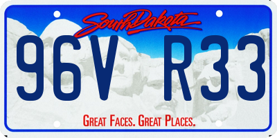 SD license plate 96VR33