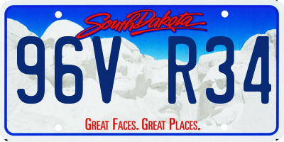 SD license plate 96VR34