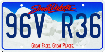 SD license plate 96VR36