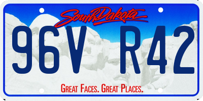 SD license plate 96VR42