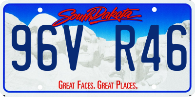 SD license plate 96VR46