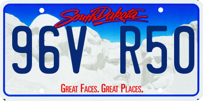 SD license plate 96VR50