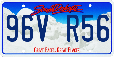 SD license plate 96VR56