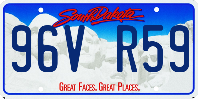 SD license plate 96VR59