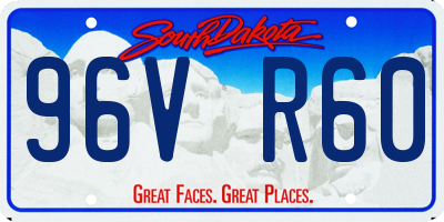 SD license plate 96VR60