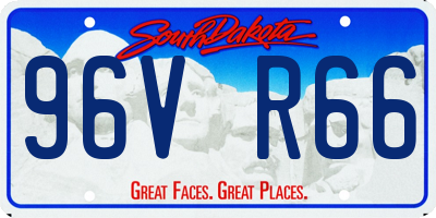 SD license plate 96VR66