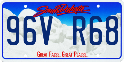 SD license plate 96VR68