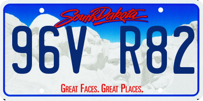 SD license plate 96VR82