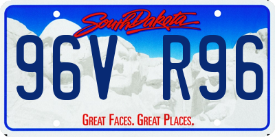 SD license plate 96VR96