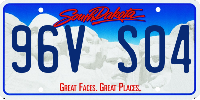 SD license plate 96VS04