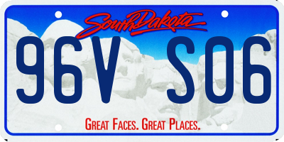 SD license plate 96VS06