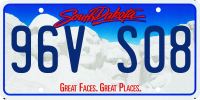 SD license plate 96VS08